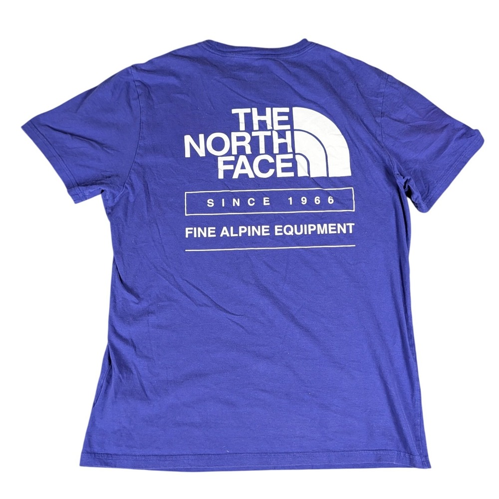 The North Face Mens Purple Graphic T-Shirt Fine Alpine Equipment Short Sleeve M